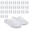 24 Pairs Disposable House Slippers for Guests - Bulk Slipper Pack for Hotel, Spa, Travel, Shoeless Home, White Closed Toe (US Men Size 10, Women 11)